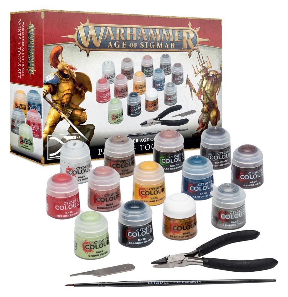 Warhammer Age of Sigmar: Warhammer Age of Sigmar Paints + Tools Set